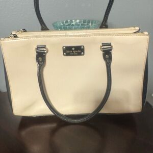 Kate Spade Beige and Black Satchel